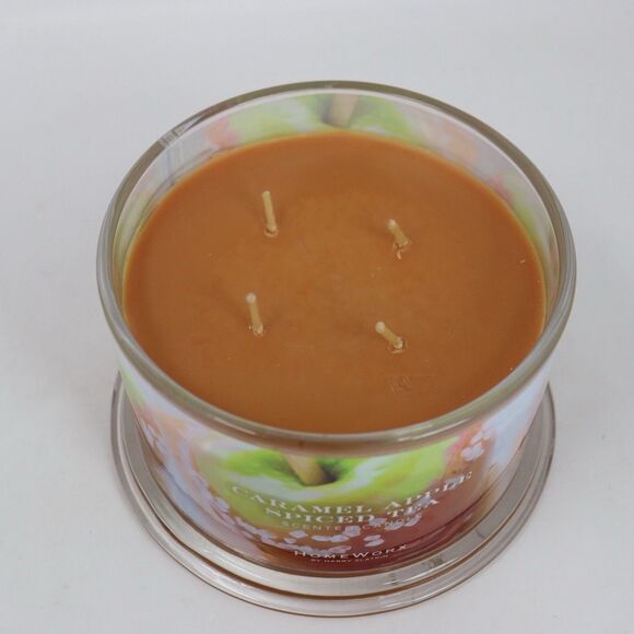 Homeworx by Harry Slatkin CARAMEL APPLE SPICED TEA Candle 18oz 4 Wick Candle - Picture 3 of 3
